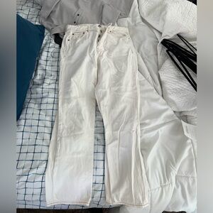 High rise straight leg pants